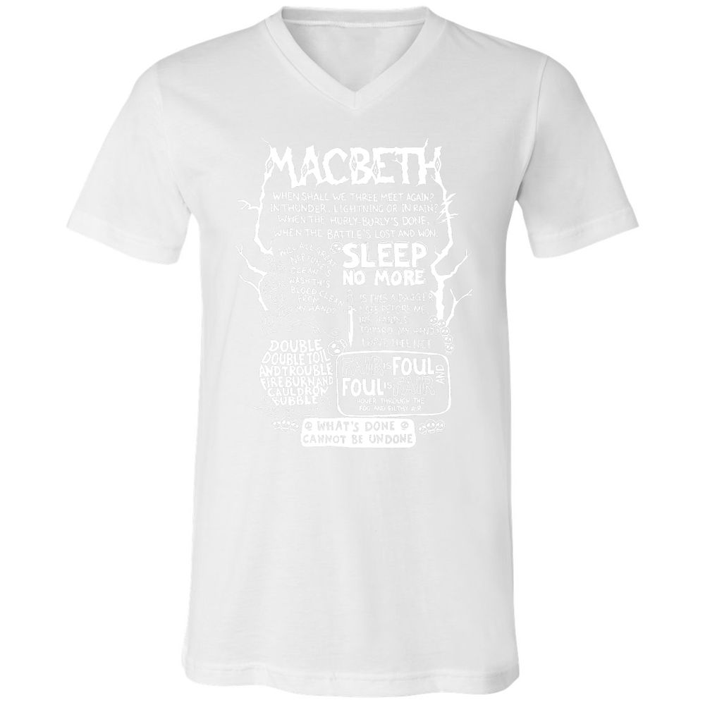 Unisex V-Neck T-Shirt - YE35DLUN - White - 5