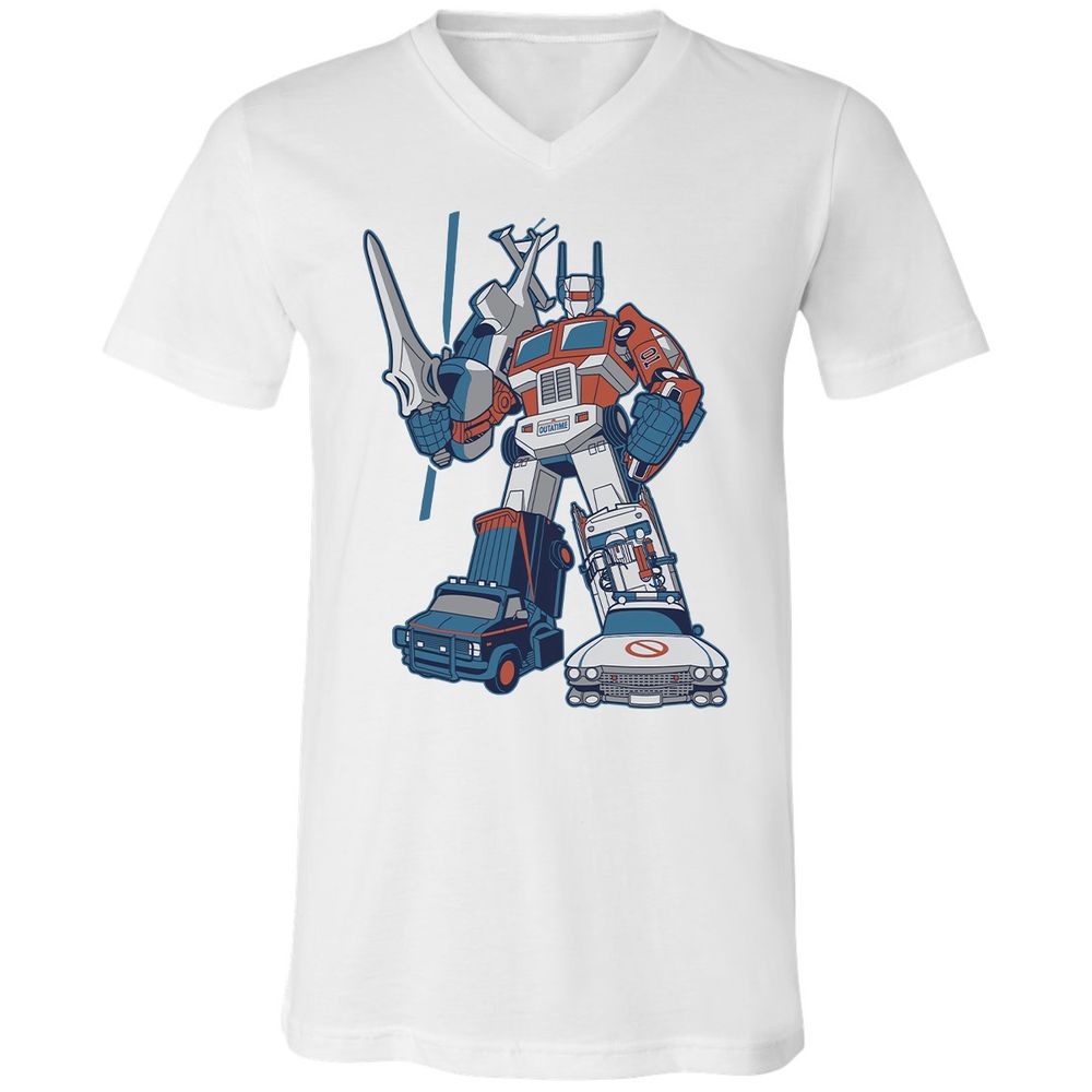 Unisex V-Neck T-Shirt - 7VBWGJM2 - White - 5