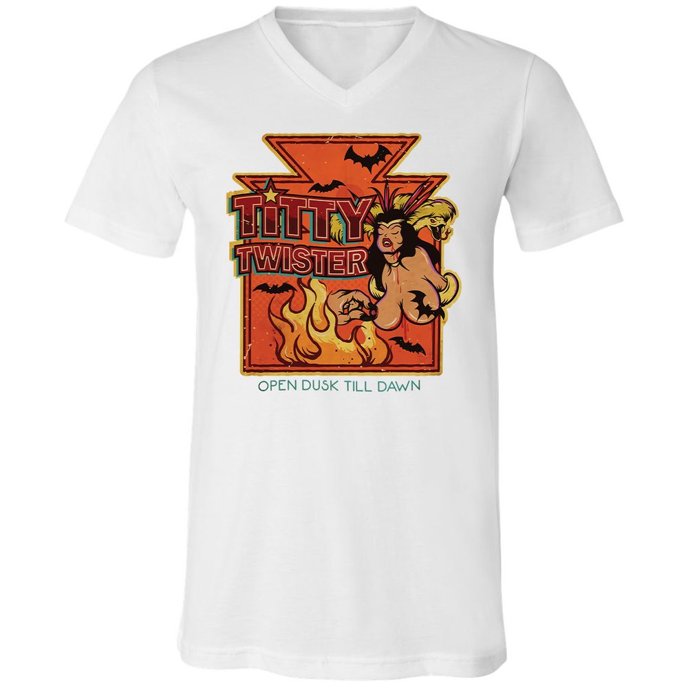 Unisex V-Neck T-Shirt - UMUWJ6LJ - White - 5