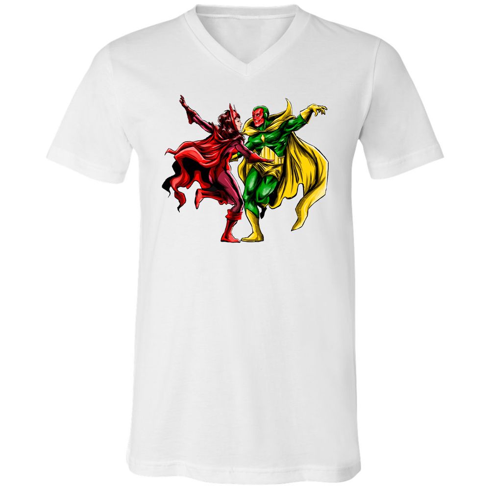 Unisex V-Neck T-Shirt - S7WFCRMB - White - 5