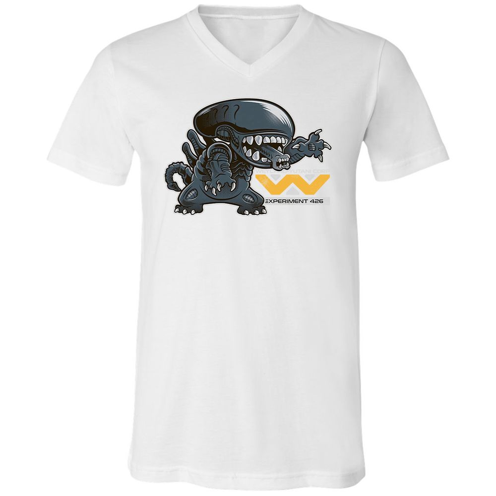 Unisex V-Neck T-Shirt - B9WFPEJF - White - 5
