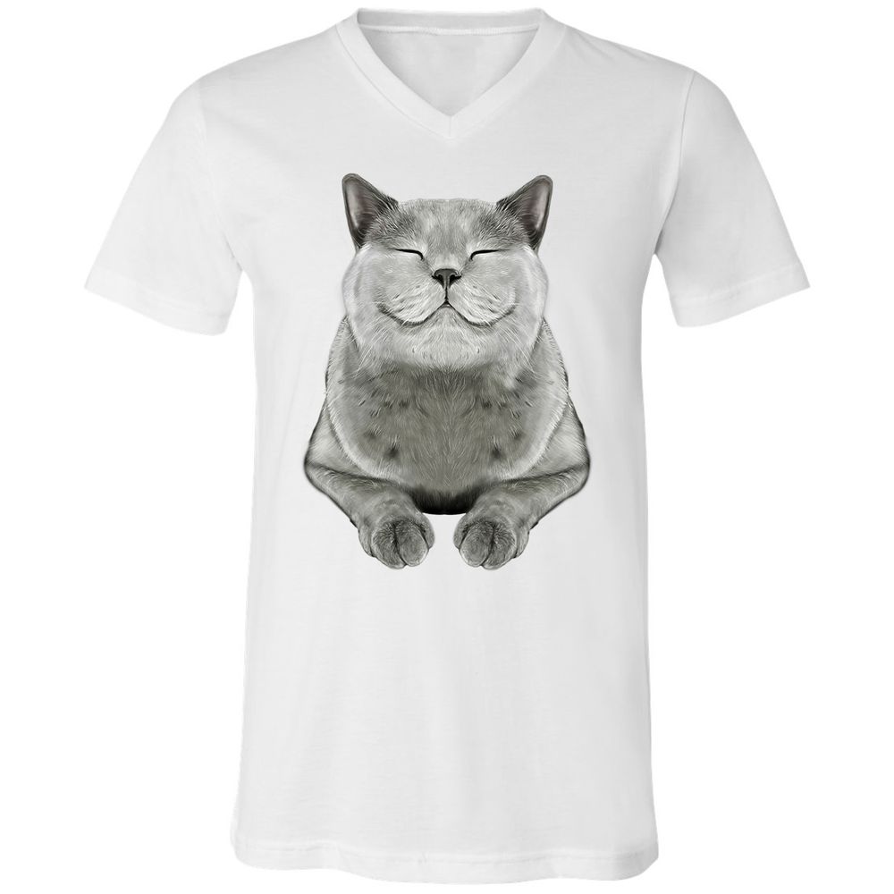 Unisex V-Neck T-Shirt - DRVCAR69 - White - 5