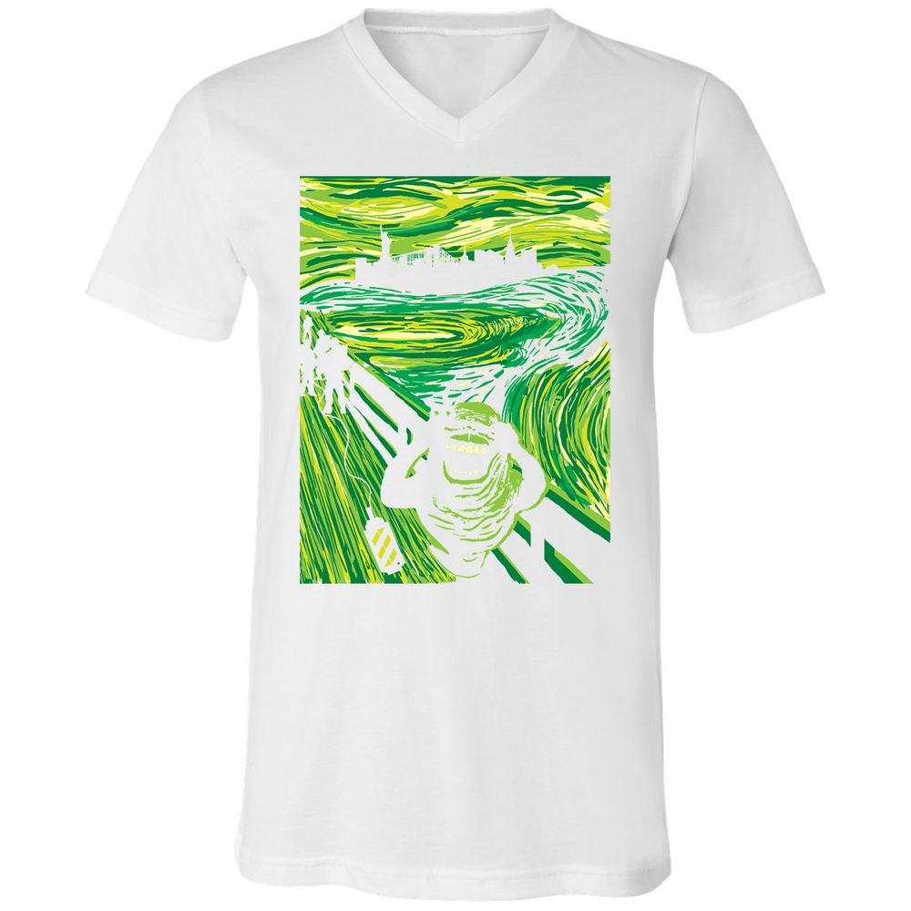 Unisex V-Neck T-Shirt - 5A78X846 - White - 5