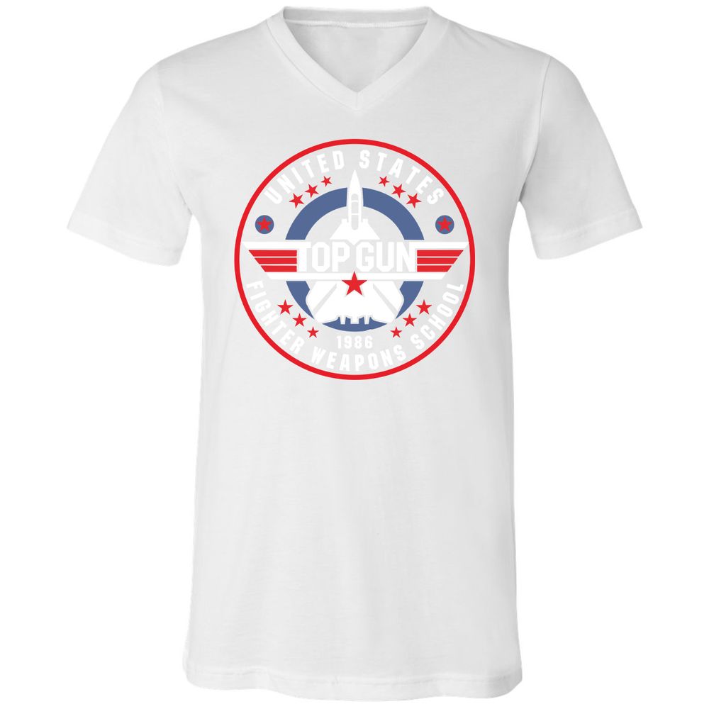 Unisex V-Neck T-Shirt - 194BU7W5 - White - 5