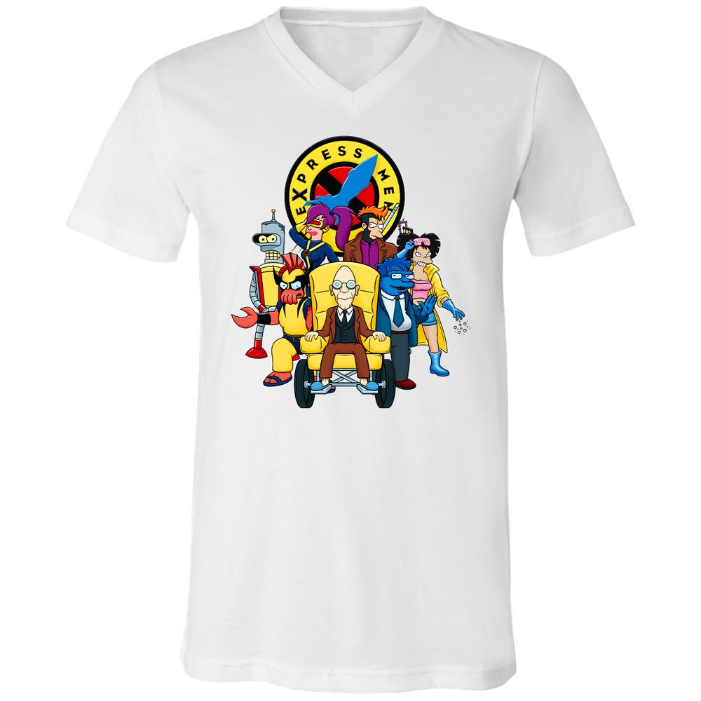 Unisex V-Neck T-Shirt - 8BP8PQS4 - White - 5