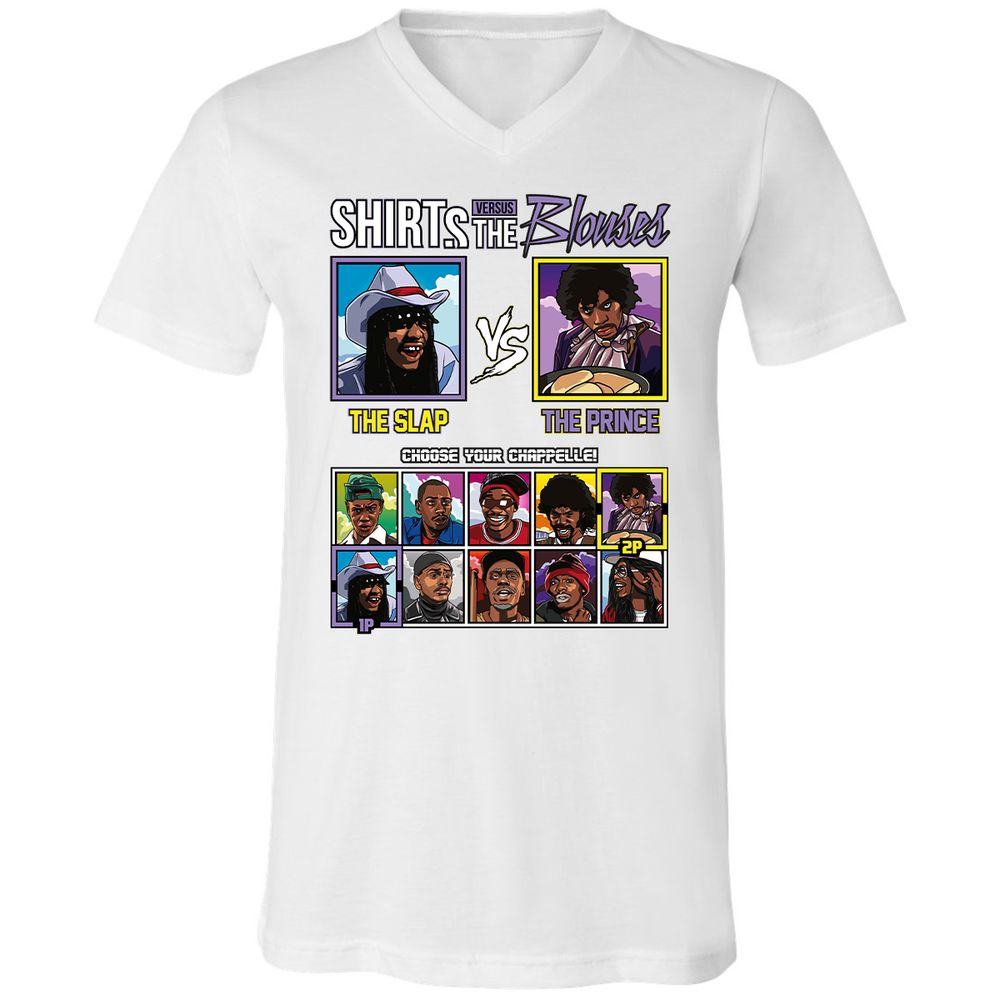 Unisex V-Neck T-Shirt - JFH958CB - White - 5