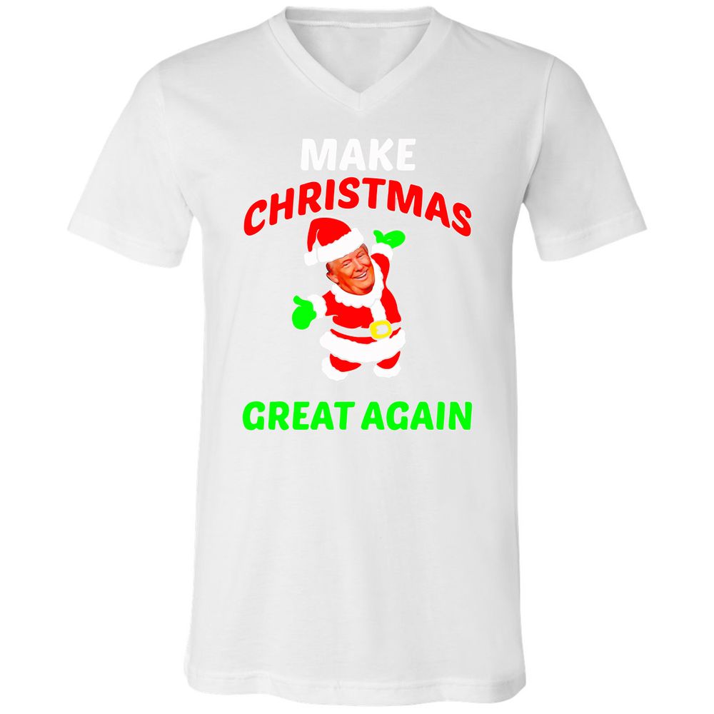 Unisex V-Neck T-Shirt - BJ3ZJHX2 - White - 5