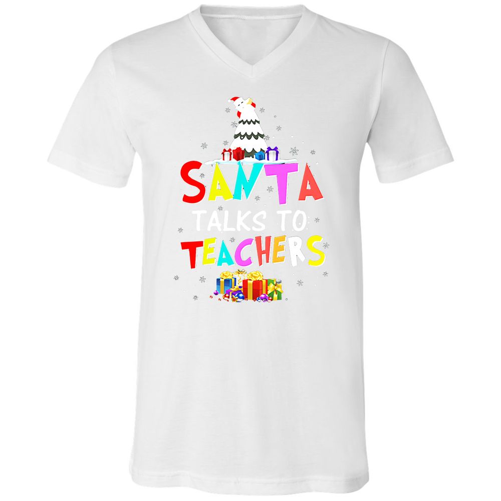 Unisex V-Neck T-Shirt - DWJW9GUA - White - 5