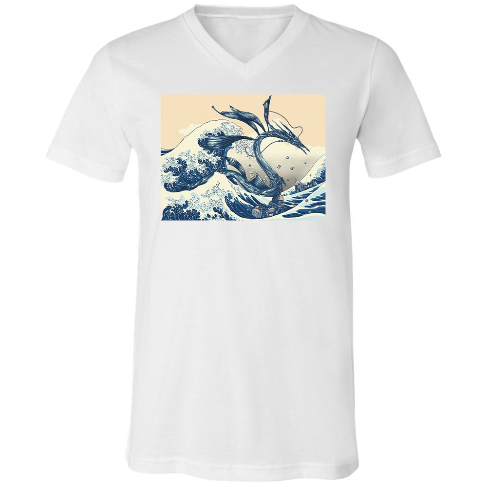Unisex V-Neck T-Shirt - 6ASM7XRS - White - 5