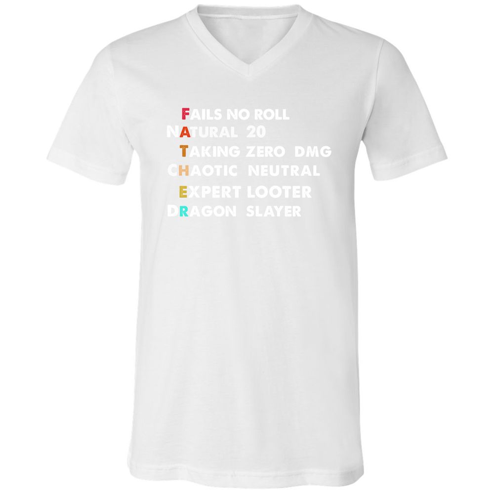 Unisex V-Neck T-Shirt - NH4F74H6 - White - 5