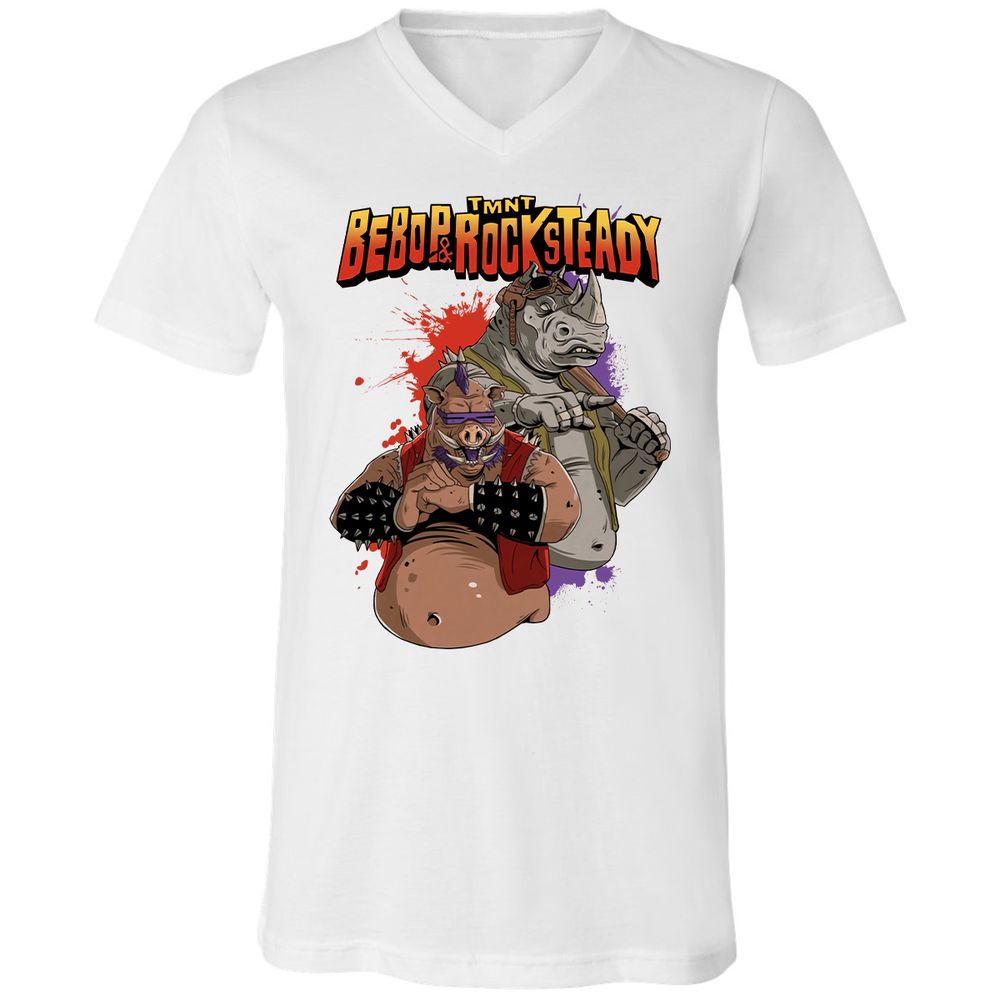 Unisex V-Neck T-Shirt - BVD34VAQ - White - 5