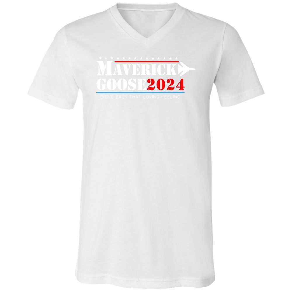 Unisex V-Neck T-Shirt - 48KBFBVS - White - 5