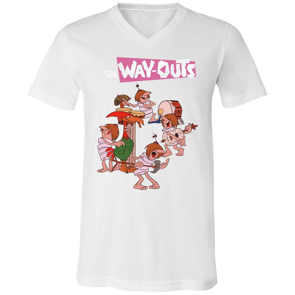 Unisex V-Neck T-Shirt - KMYB6ZJQ - White - 5