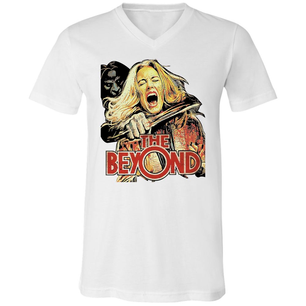 Unisex V-Neck T-Shirt - RG6HHAHZ - White - 5