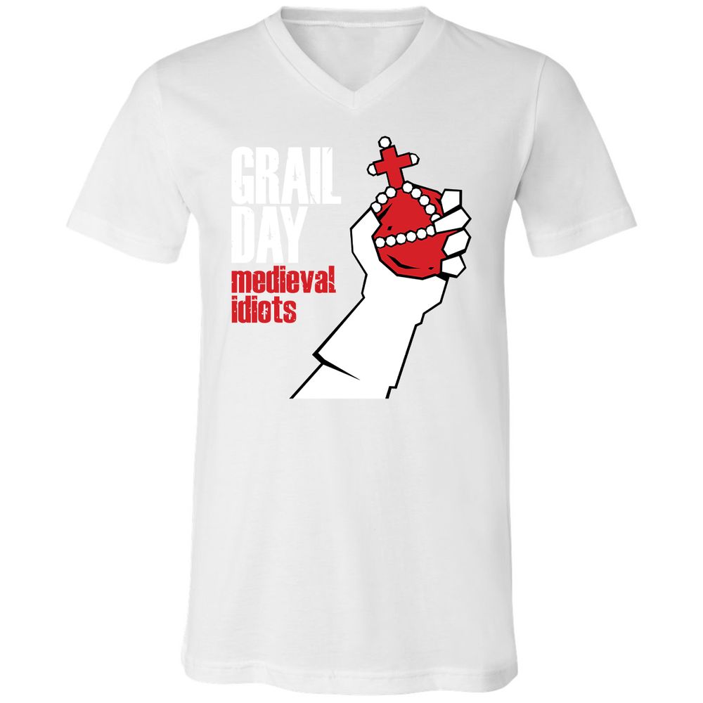 Unisex V-Neck T-Shirt - 43E8AXE5 - White - 5