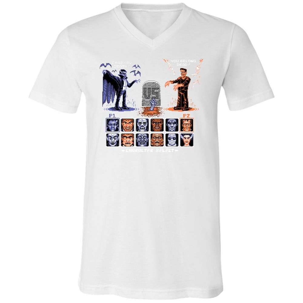 Unisex V-Neck T-Shirt - FLEU8HR2 - White - 5