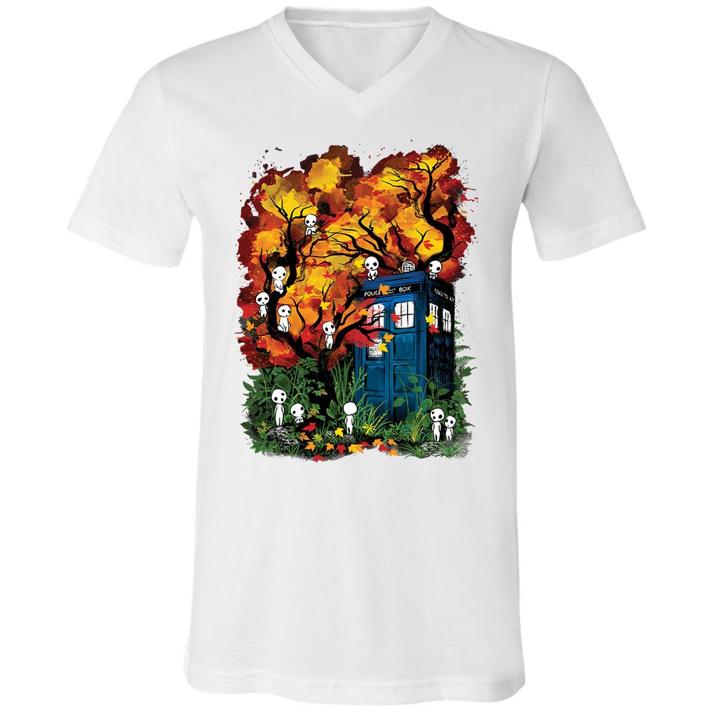 Unisex V-Neck T-Shirt - 57R19E23 - White - 5