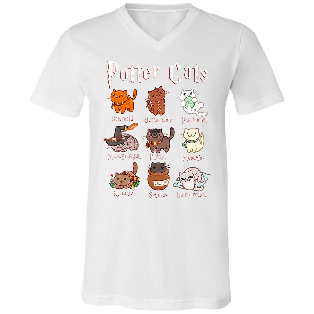 Unisex V-Neck T-Shirt - X7KL3T1V - White - 5