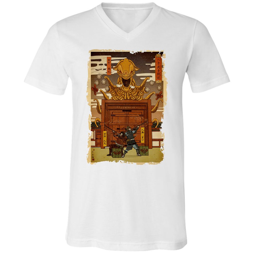 Unisex V-Neck T-Shirt - MREQH3NN - White - 5