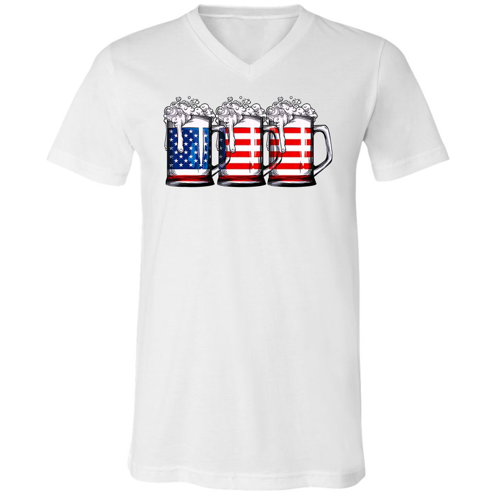Unisex V-Neck T-Shirt - BJGR3HND - White - 5
