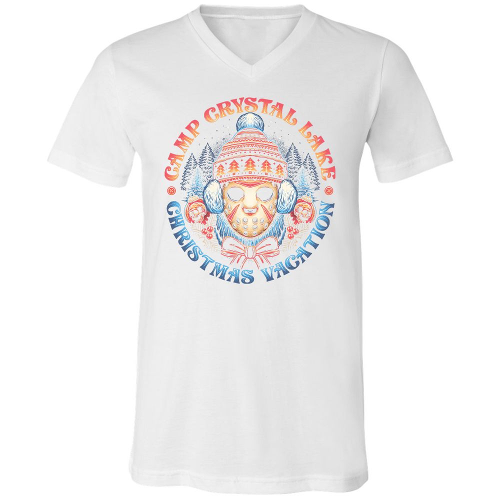 Unisex V-Neck T-Shirt - YM2BRLDH - White - 5