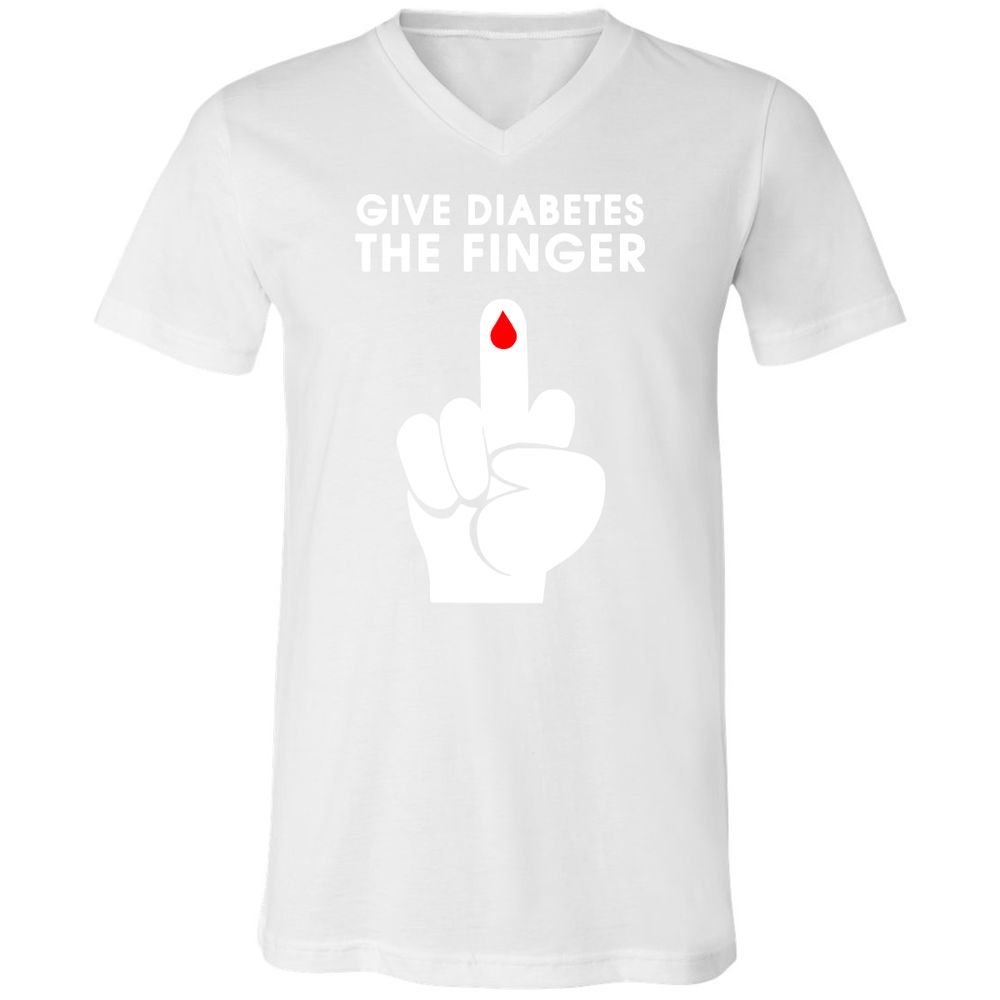 Unisex V-Neck T-Shirt - 1ZH6LUR8 - White - 5