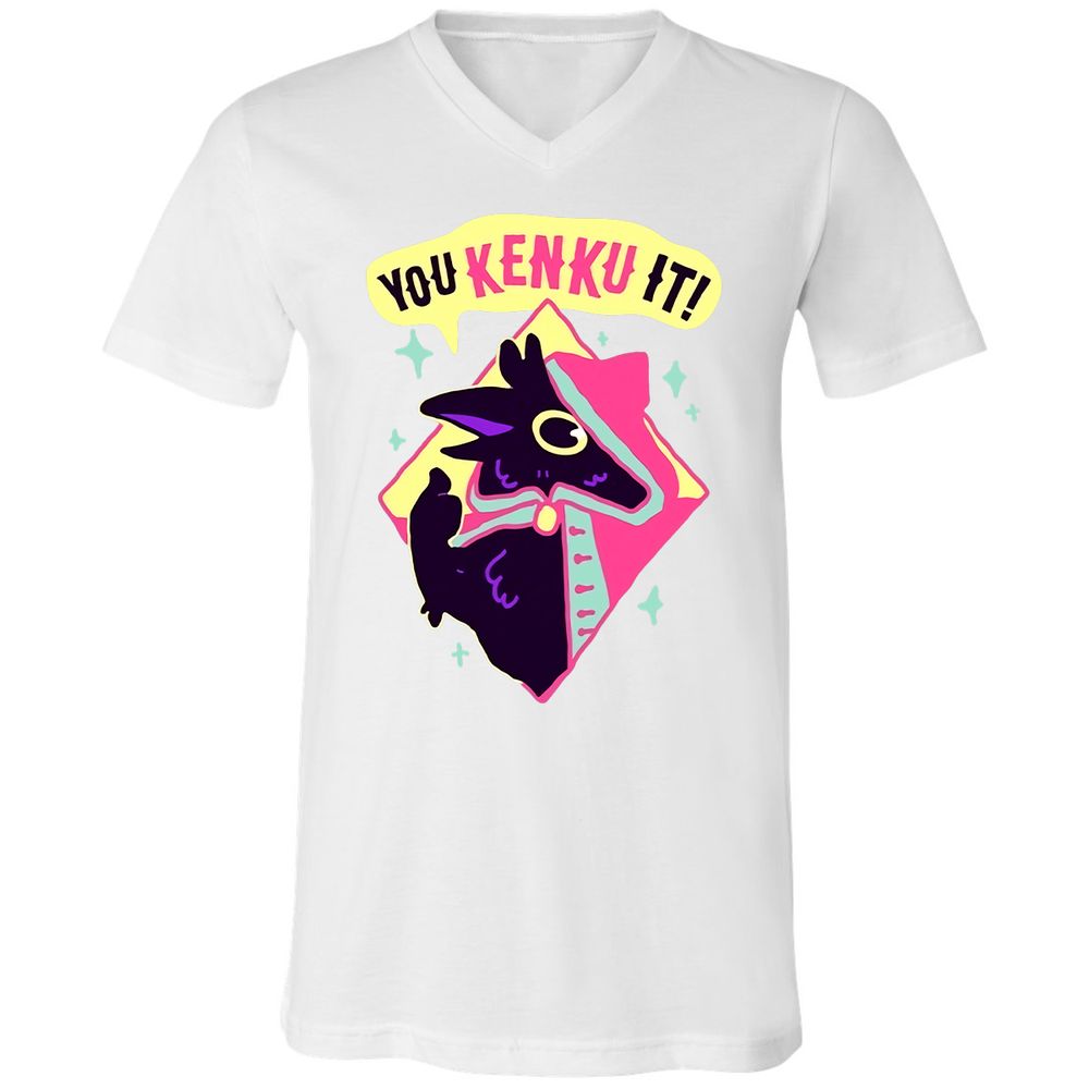 Unisex V-Neck T-Shirt - 4GUCF5S1 - White - 5