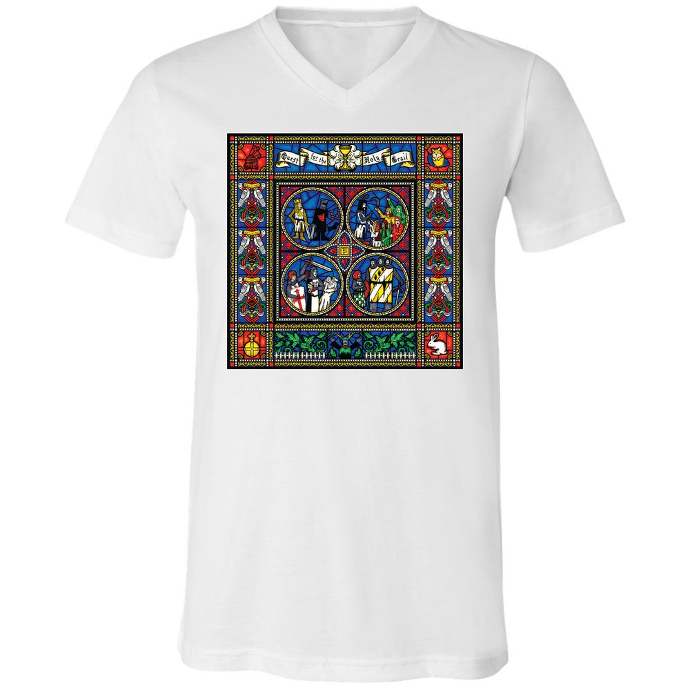 Unisex V-Neck T-Shirt - KNEVTBXA - White - 5