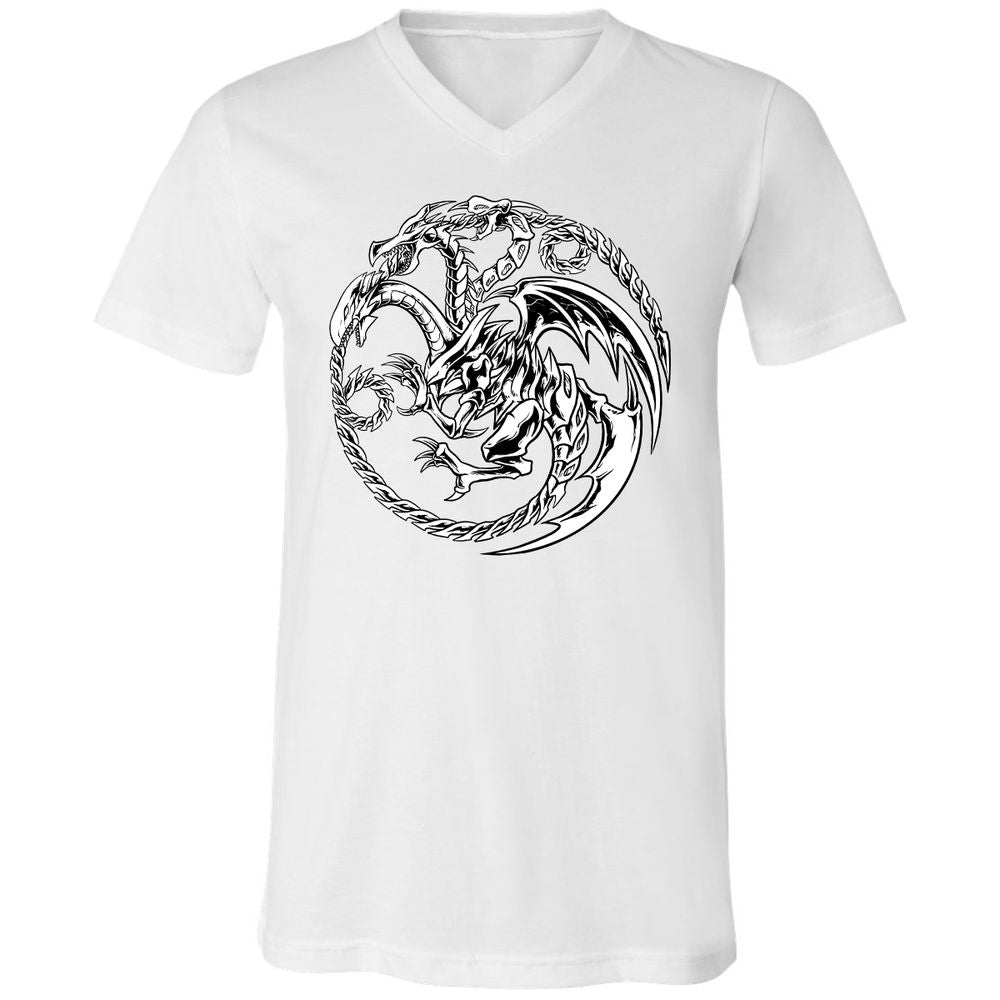 Unisex V-Neck T-Shirt - M55WX51L - White - 5
