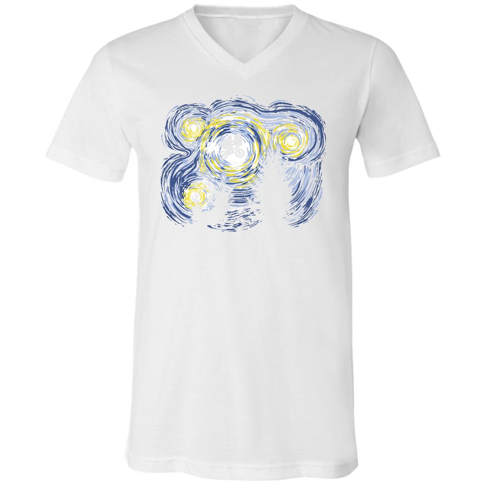 Unisex V-Neck T-Shirt - KNPXQMZB - White - 5