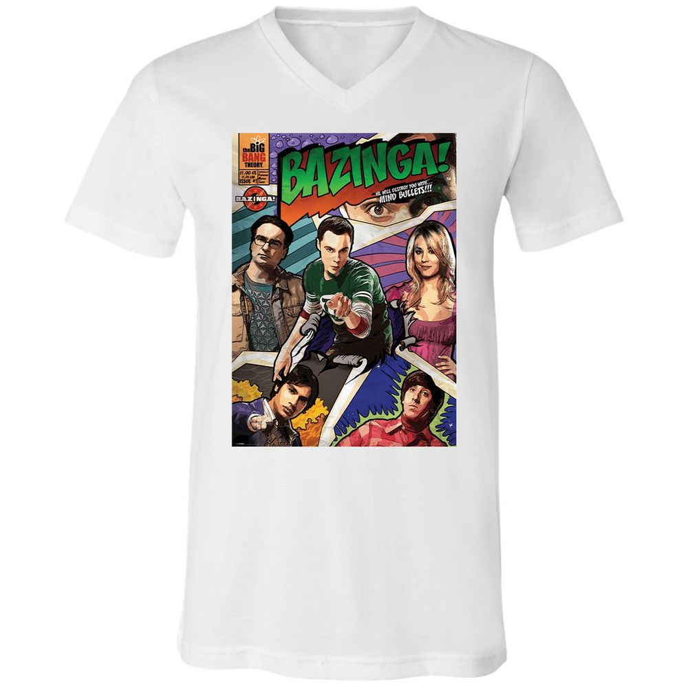 Unisex V-Neck T-Shirt - G79D7TBM - White - 5