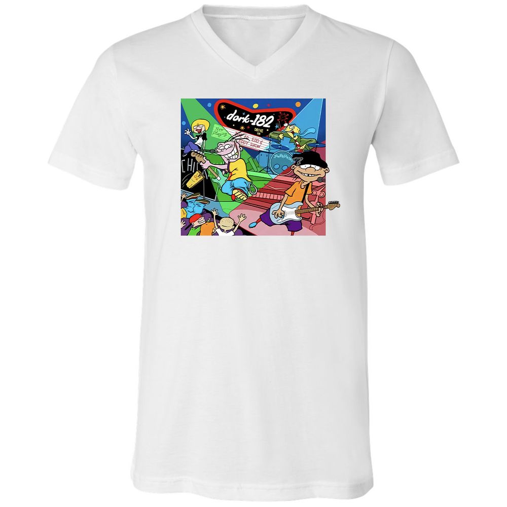 Unisex V-Neck T-Shirt - C5D5STCT - White - 5