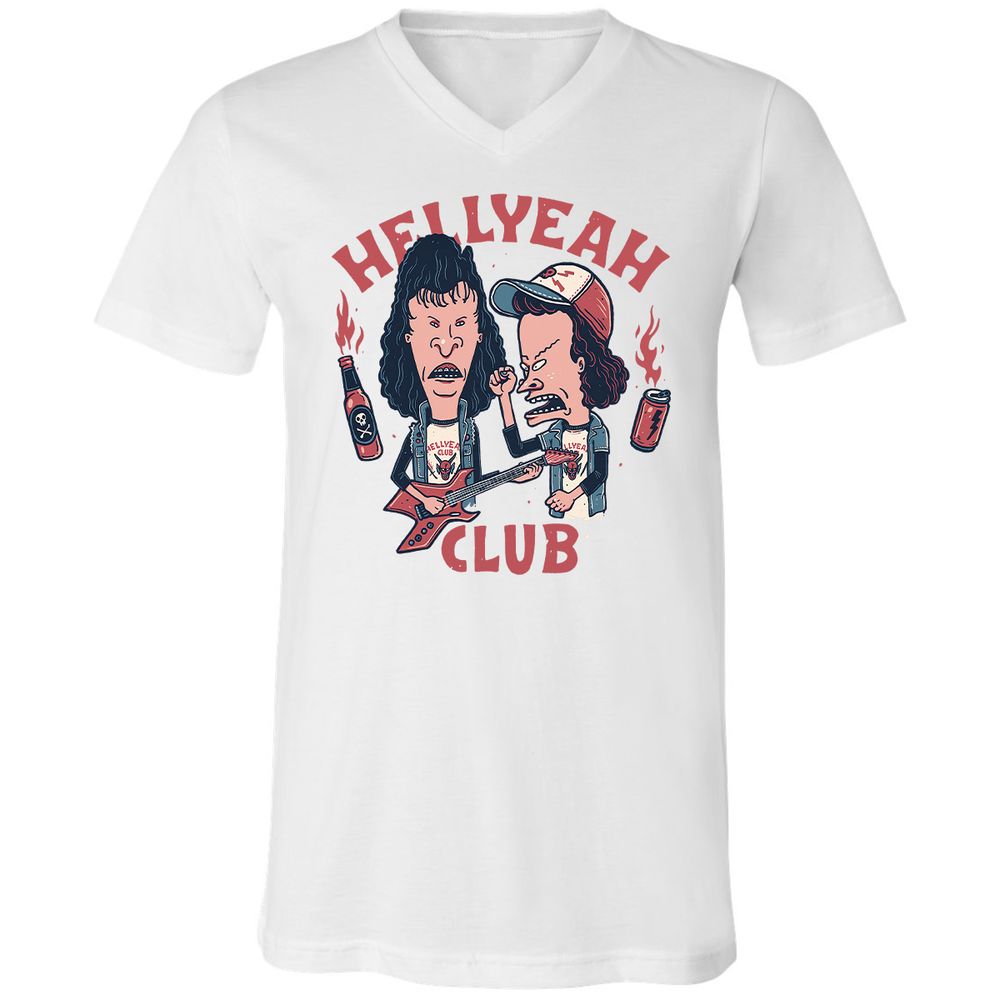 Unisex V-Neck T-Shirt - WTR1WHH9 - White - 5