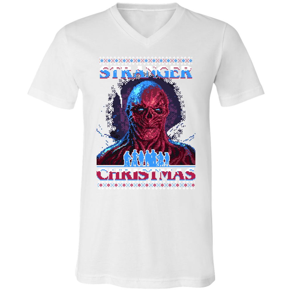 Unisex V-Neck T-Shirt - Y43QEJYS - White - 5