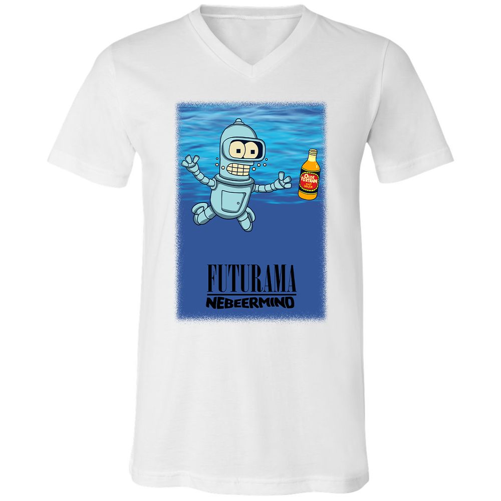 Unisex V-Neck T-Shirt - 737VUVMN - White - 5