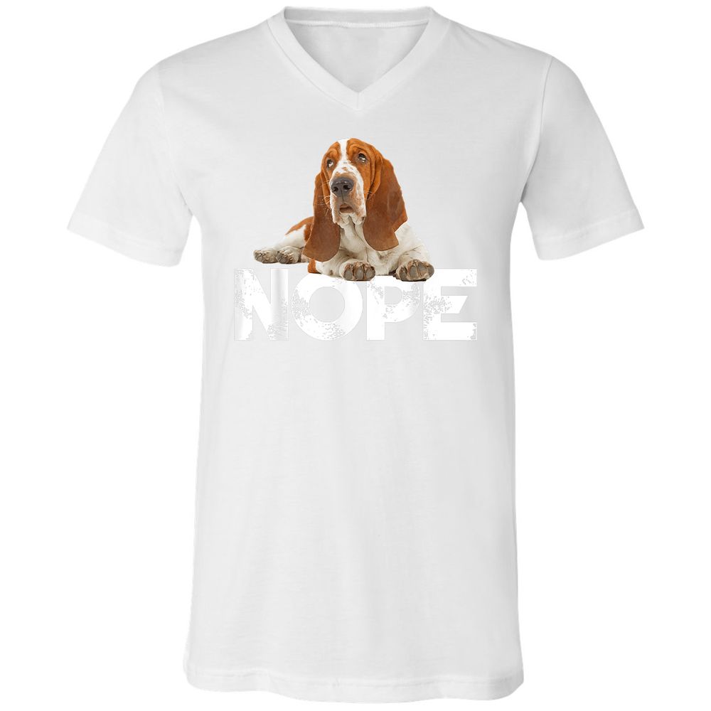 Unisex V-Neck T-Shirt - HERJXGF6 - White - 5