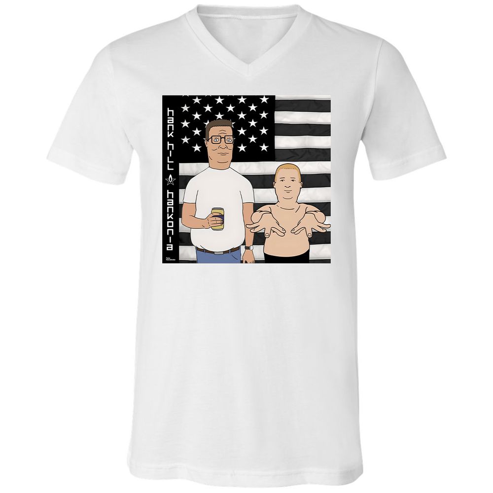 Unisex V-Neck T-Shirt - FJ74KX2E - White - 5