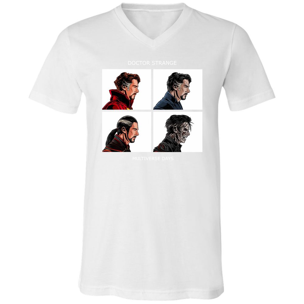 Unisex V-Neck T-Shirt - 87F8GCTJ - White - 5