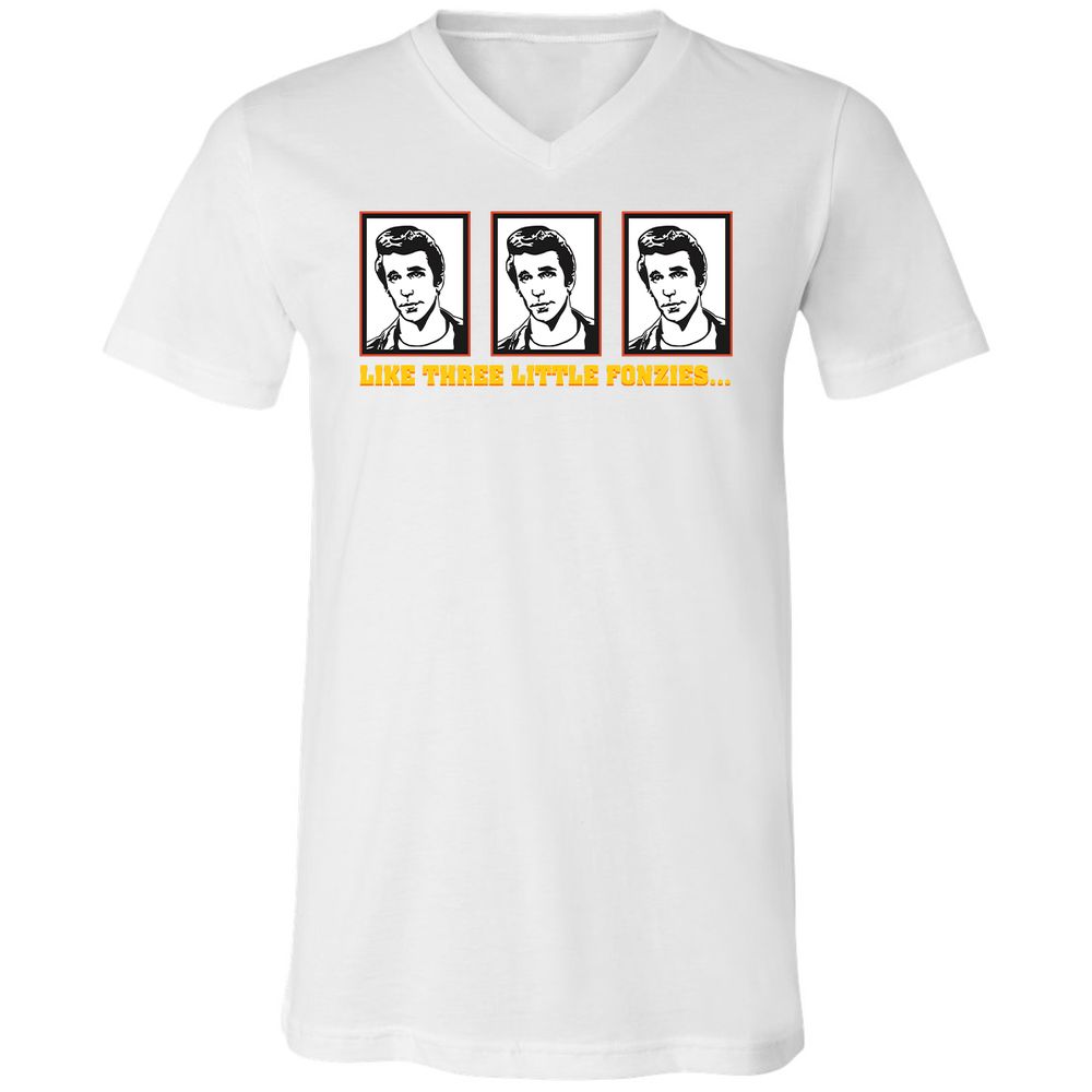 Unisex V-Neck T-Shirt - 62GSQDCQ - White - 5