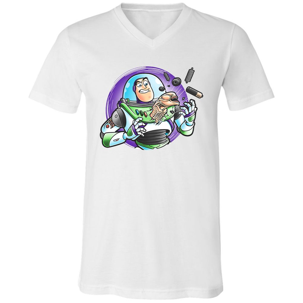 Unisex V-Neck T-Shirt - WGDGBRFN - White - 5