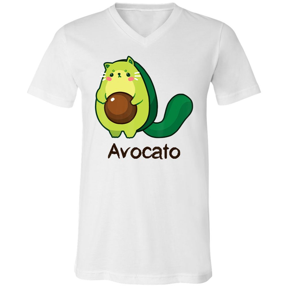 Unisex V-Neck T-Shirt - LG9Z4RWW - White - 5