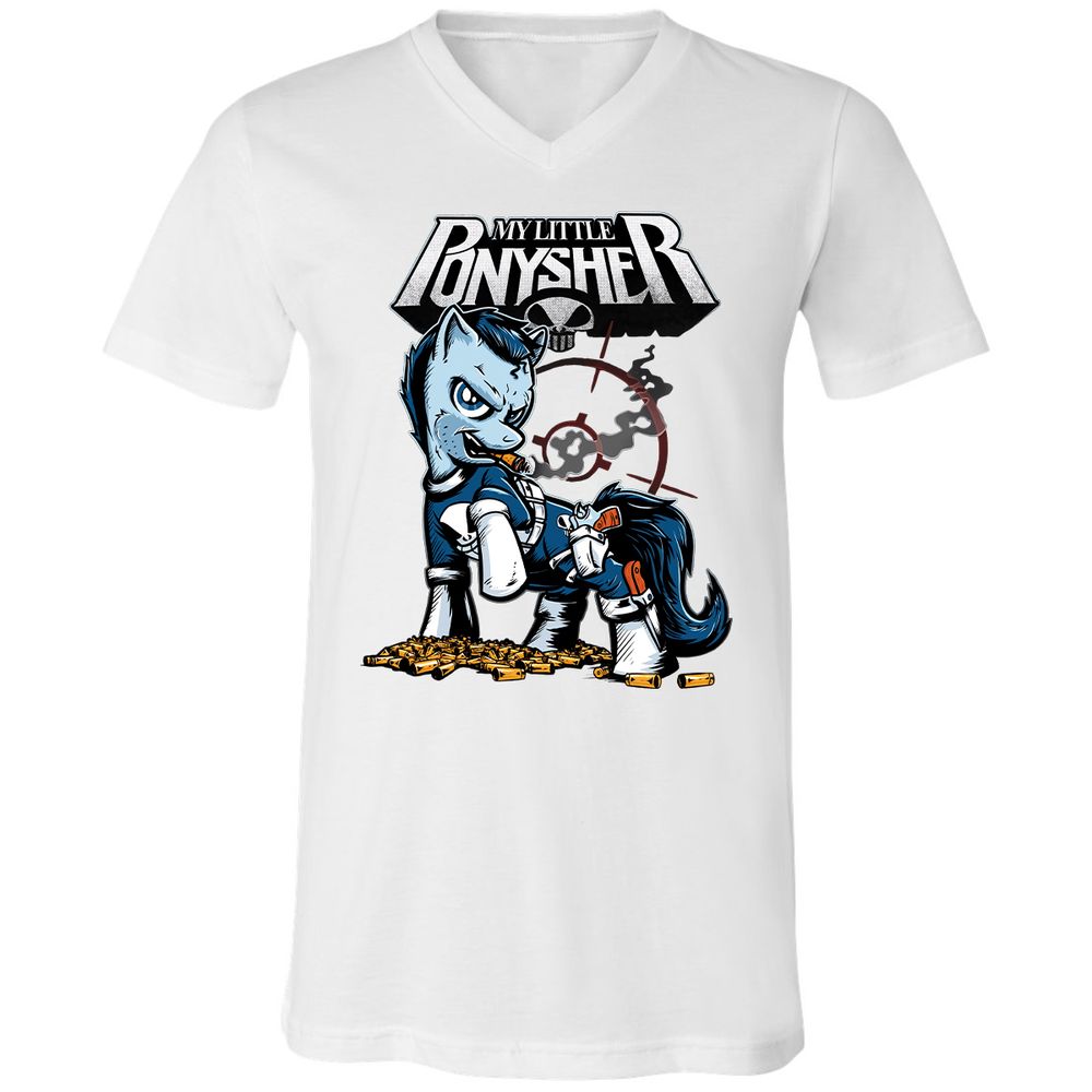 Unisex V-Neck T-Shirt - C67L1ZFV - White - 5