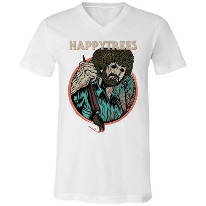 Unisex V-Neck T-Shirt - 8T4WKMW5 - White - 5