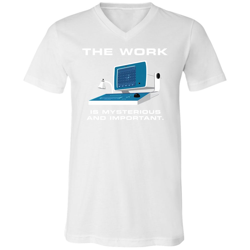 Unisex V-Neck T-Shirt - L5GJ1MAC - White - 5