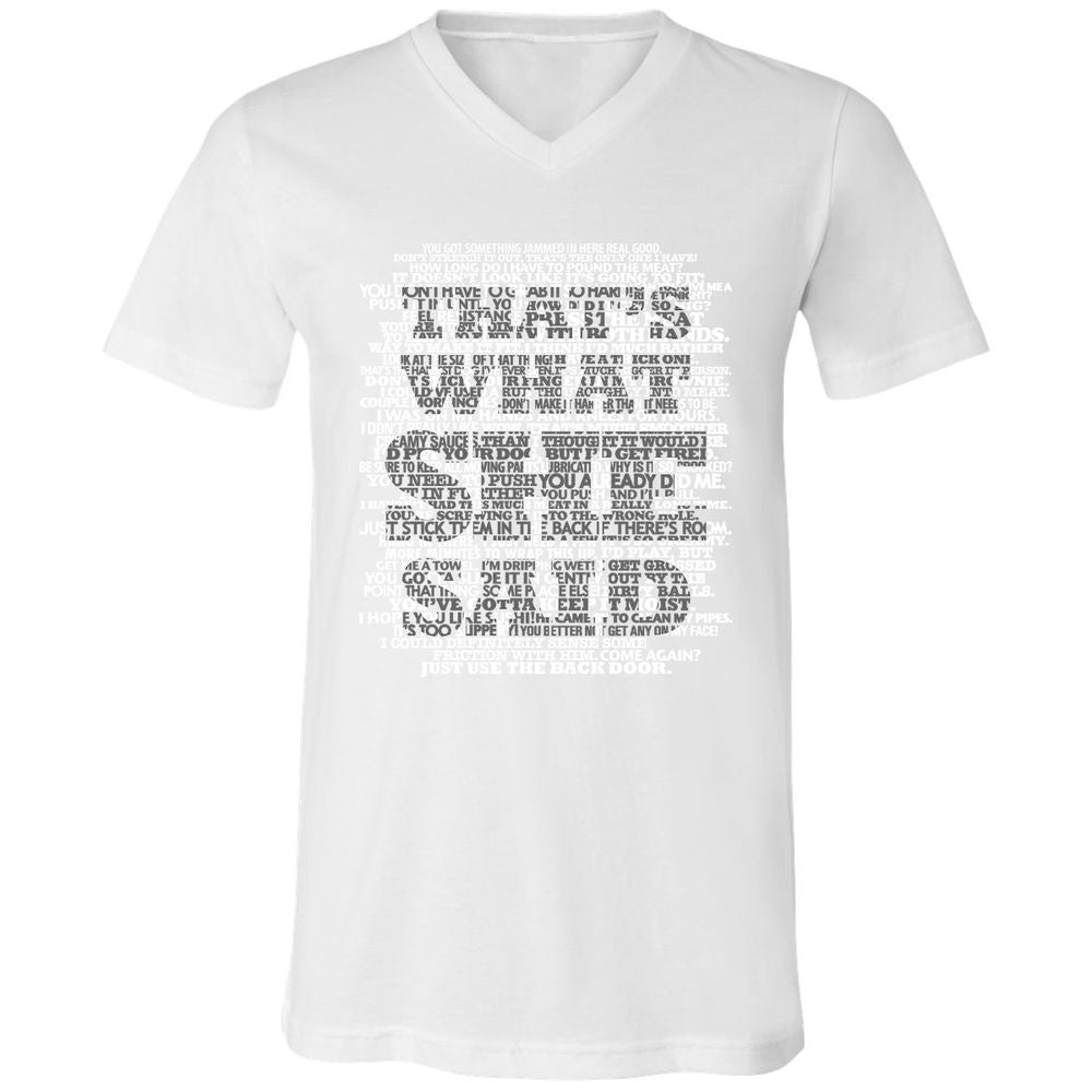 Unisex V-Neck T-Shirt - DCRLNSCA - White - 5