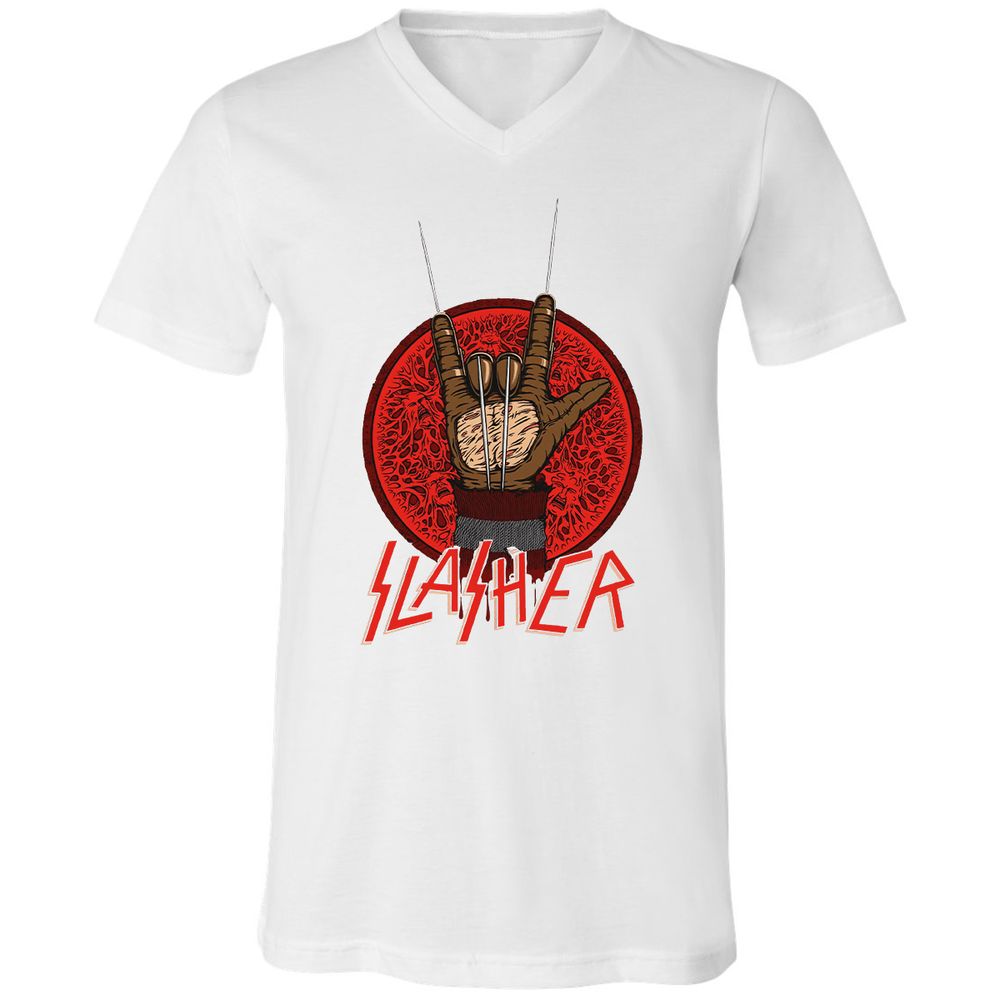 Unisex V-Neck T-Shirt - NNN8QQPU - White - 5