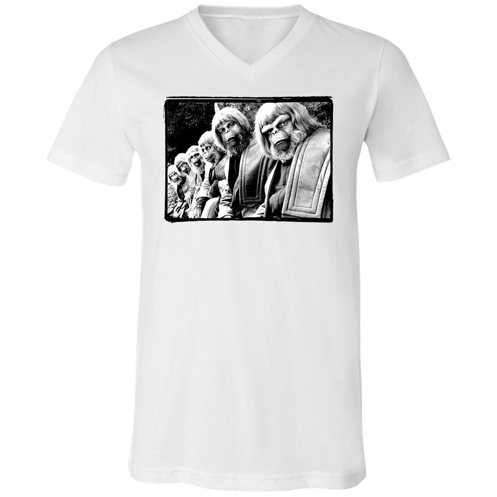 Unisex V-Neck T-Shirt - Z1KHP5M6 - White - 5