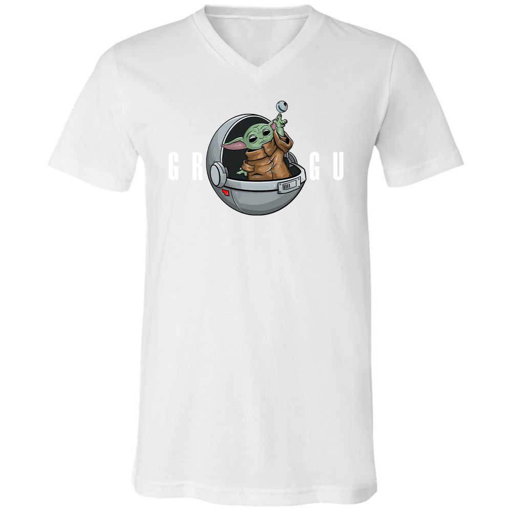 Unisex V-Neck T-Shirt - RQE1MJUL - White - 5