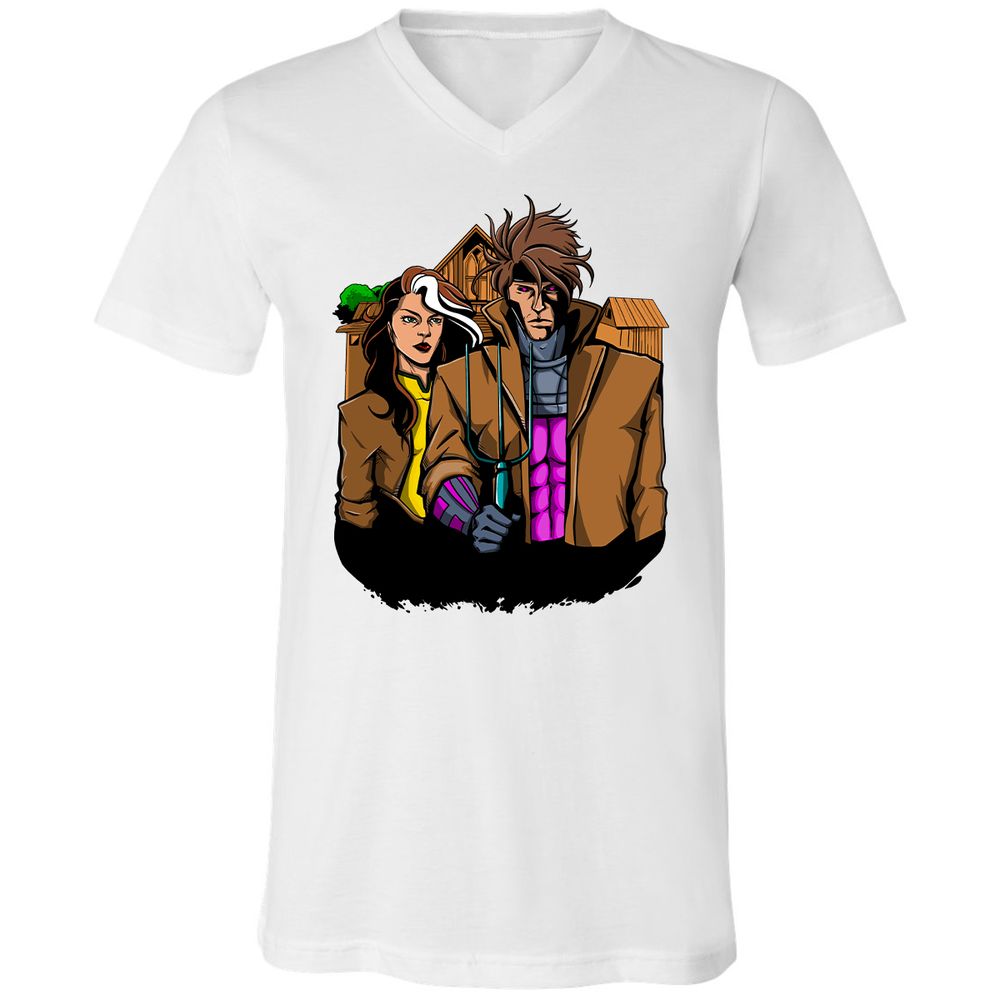 Unisex V-Neck T-Shirt - M2NGL48W - White - 5