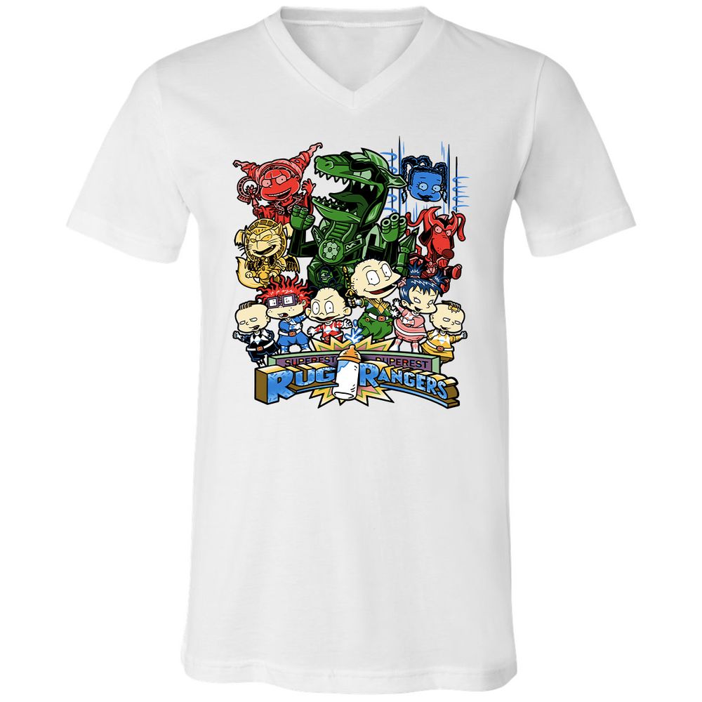 Unisex V-Neck T-Shirt - XFUJG6YF - White - 5